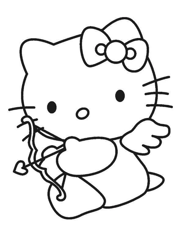Hello kitty kolorowanka - Ausmalbild zum Ausdrucken