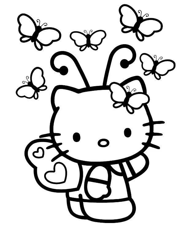 Hello Kitty kolorowanka dla dzieci