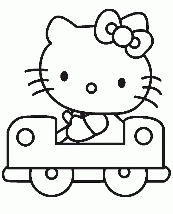 Hello kitty kolorowanka - Ausmalbild zum Ausdrucken