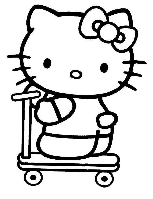 Hello kitty kolorowanka - Ausmalbild zum Ausdrucken