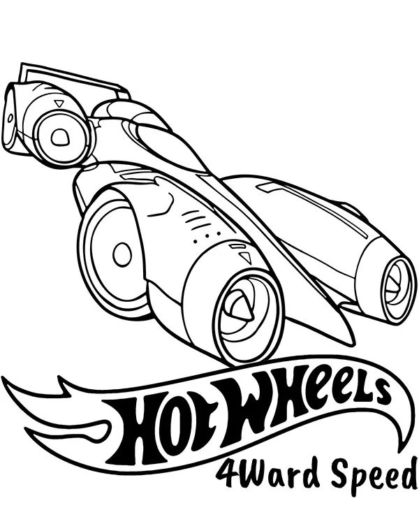 Hot wheels kolorowanka 4ward speed - Ausmalbild zum Ausdrucken