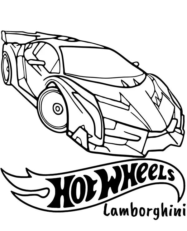 Hot wheels kolorowanka Lamborghini - Ausmalbild zum Ausdrucken