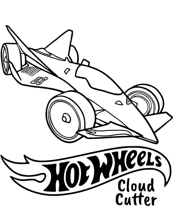 Hot wheels kolorowanka cloud cutter - Ausmalbild zum Ausdrucken