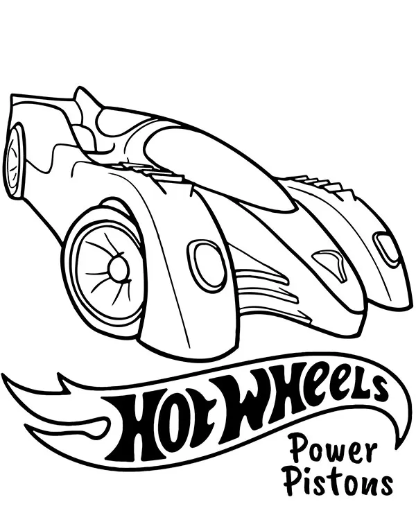 Hot wheels power pistons kolorowanka do druku