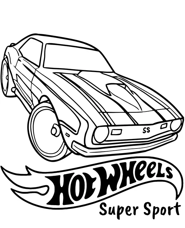 Hot wheels kolorowanka super sport - Ausmalbild zum Ausdrucken