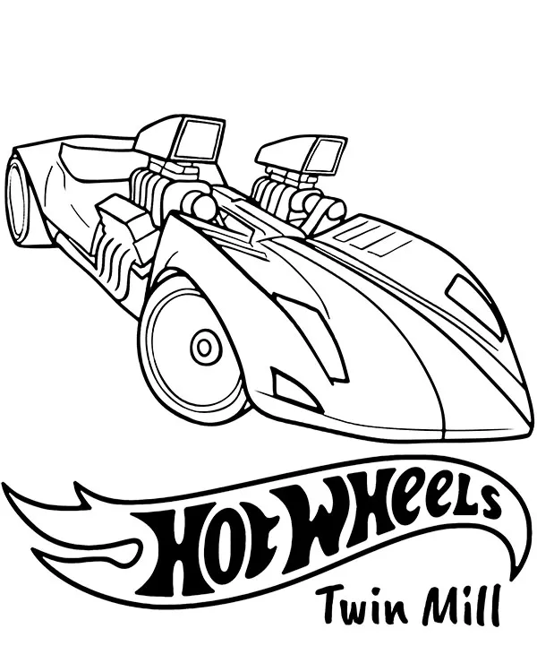 Hot wheels kolorowanka twin mill - Ausmalbild zum Ausdrucken