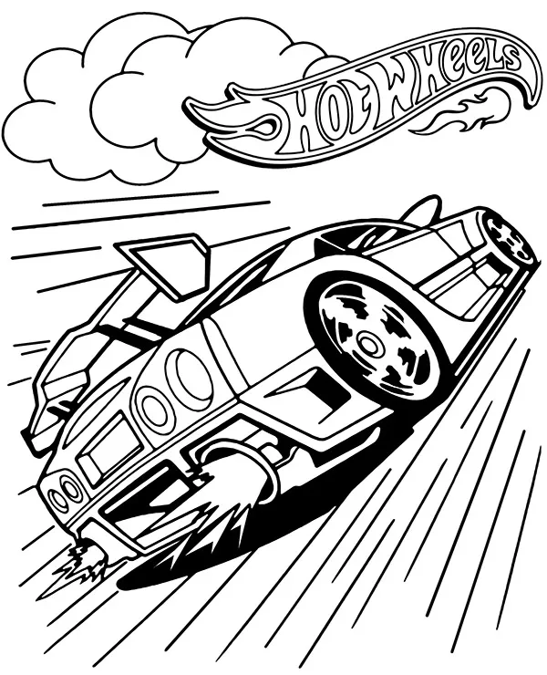 Hot wheels kolorowanka tyl samochodu - Ausmalbild zum Ausdrucken