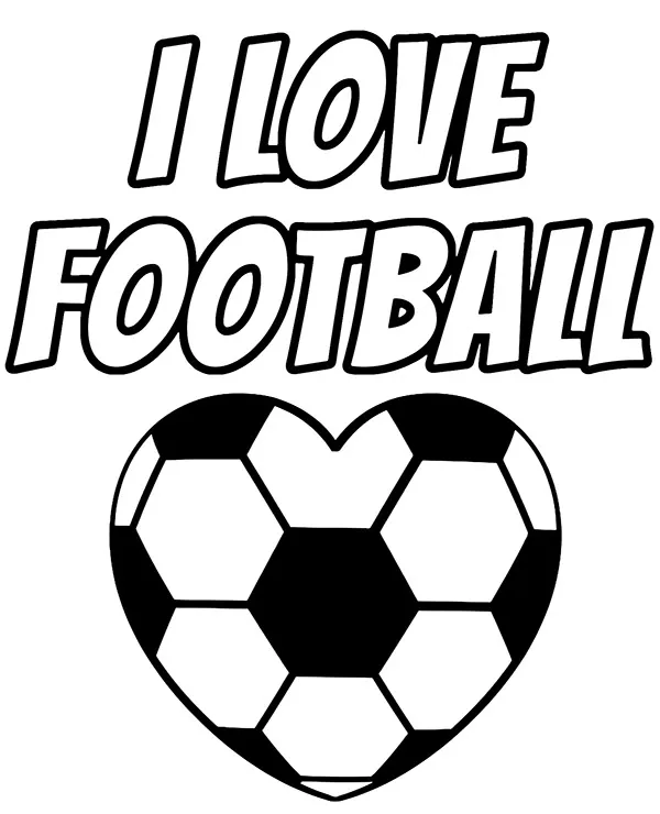 I love football kolorowanka dla dzieci