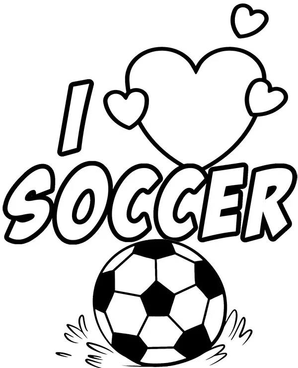 I love soccer kolorowanka dla dzieci