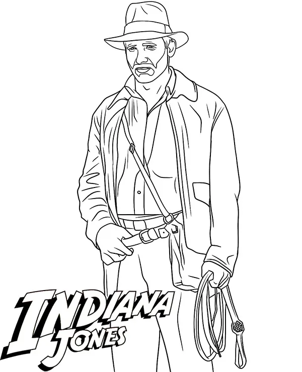 Indiana Jones Harrison Ford kolorowanka do druku