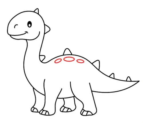 Jak narysować dinozaura ciapki kolorowanka dla dzieci