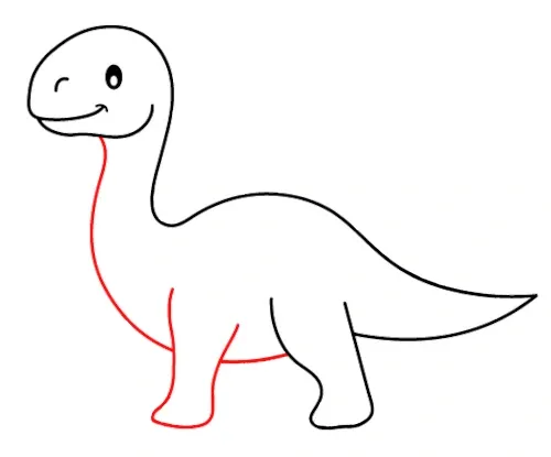 Jak narysować dinozaura przednia noga kolorowanka dla dzieci