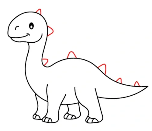 Jak narysować dinozaura kolce kolorowanka dla dzieci