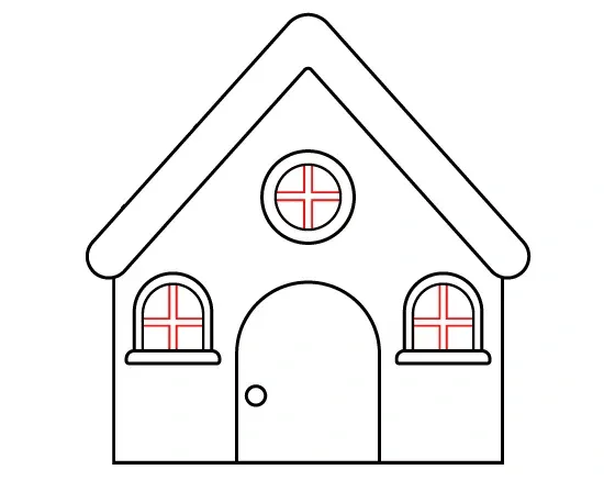 Kolorowanka do druku dom poradnik krok