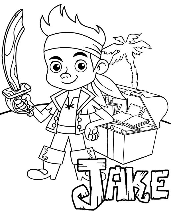 Jake i piraci kolorowanka dla dzieci do druku