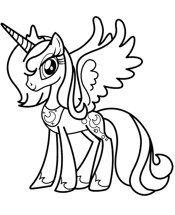Jednorozec pony kolorowanka do druku - Ausmalbild zum Ausdrucken