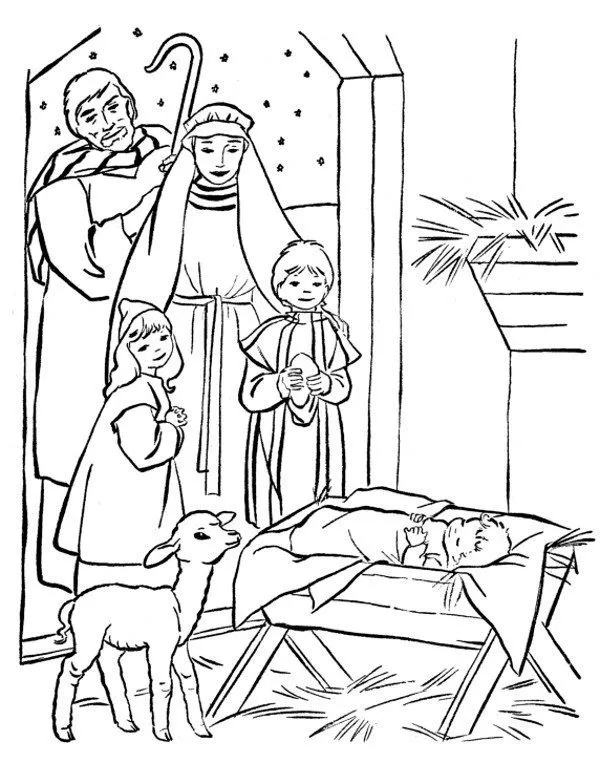 Jezus boze narodzenie kolorowanka - Ausmalbild zum Ausdrucken