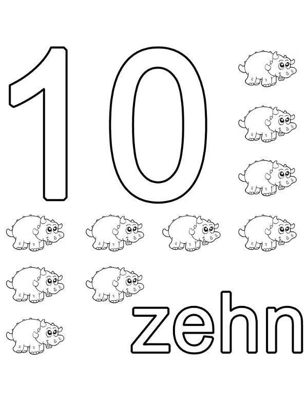 Jezyk niemiecki kolorowanka - Ausmalbild zum Ausdrucken