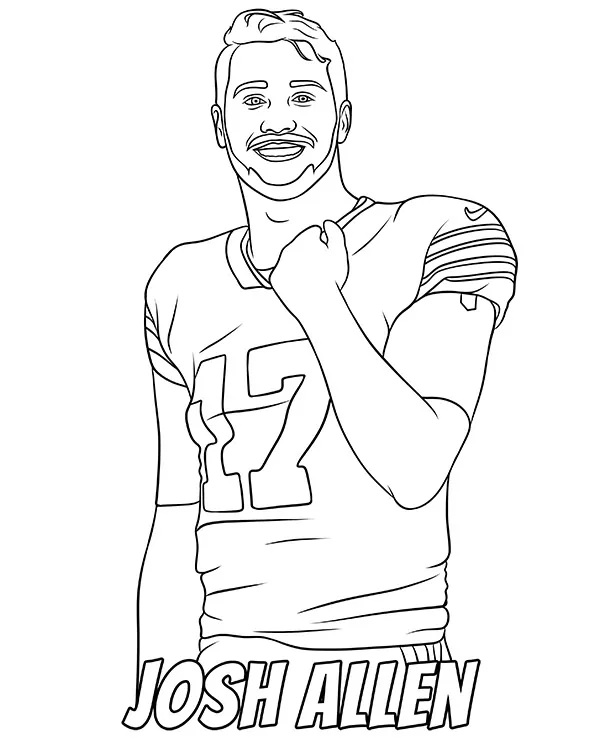 Josh allen kolorowanka nfl - Ausmalbild zum Ausdrucken