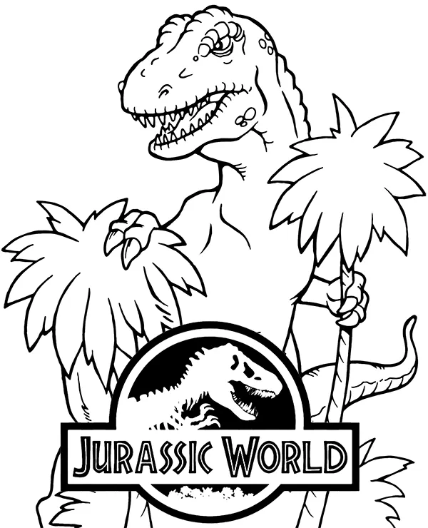 Jurassic World kolorowanka do druku dla dzieci