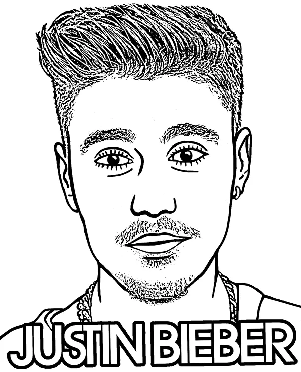 Justin bieber kolorowanka do druku - Ausmalbild zum Ausdrucken