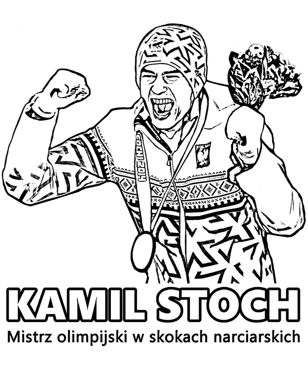 Kamil stoch kolorowanka - Ausmalbild zum Ausdrucken