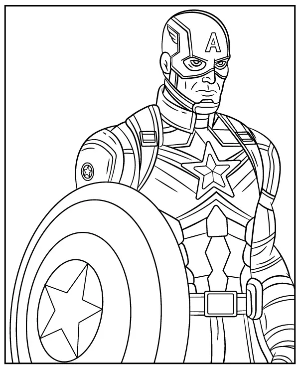 Kapitan Ameryka kolorowanka Marvel