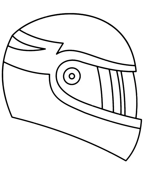 Kask motocyklowy kolorowanka dla dziecka do wydruku - Ausmalbild zum Ausdrucken