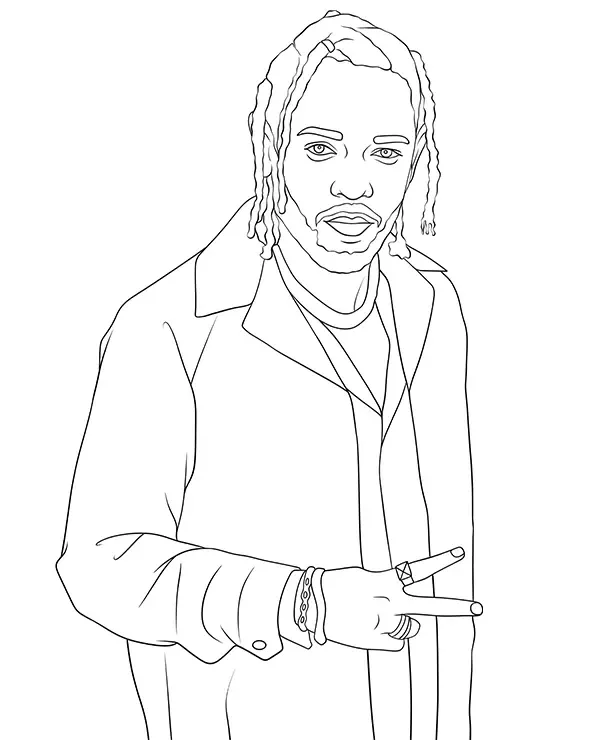 Kendrick Lamar kolorowanka do druku