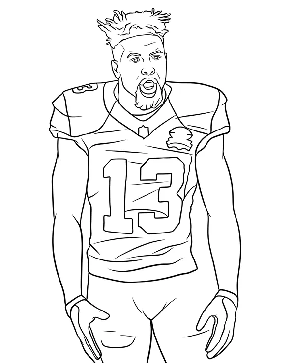 Kolorowanka Odell Beckham Jr - Ausmalbild zum Ausdrucken