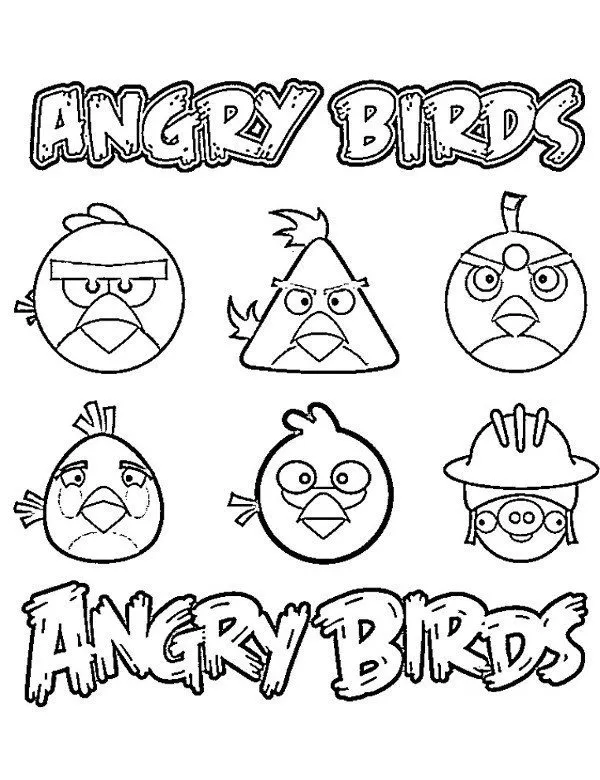 Kolorowanka angry birds do druku - Ausmalbild zum Ausdrucken