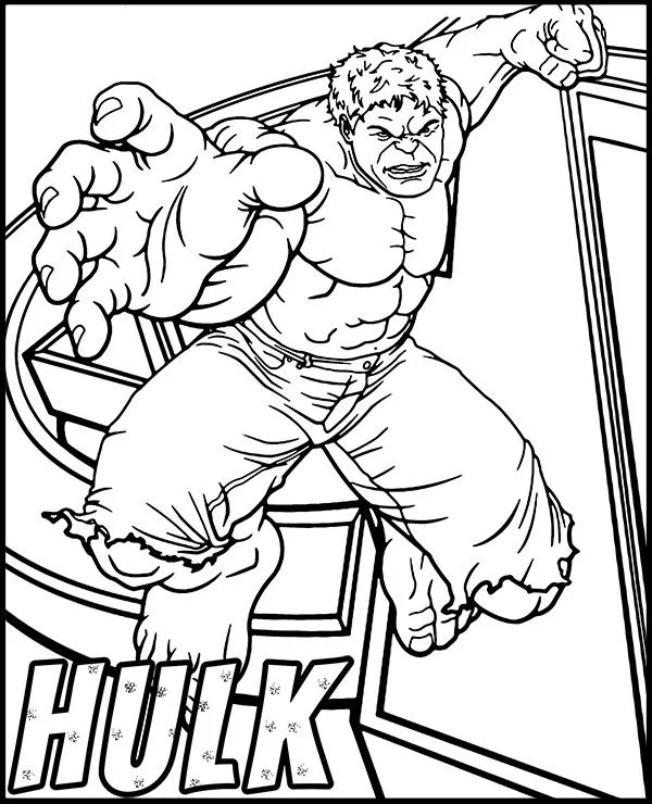 Kolorowanka avengers hulk - Ausmalbild zum Ausdrucken