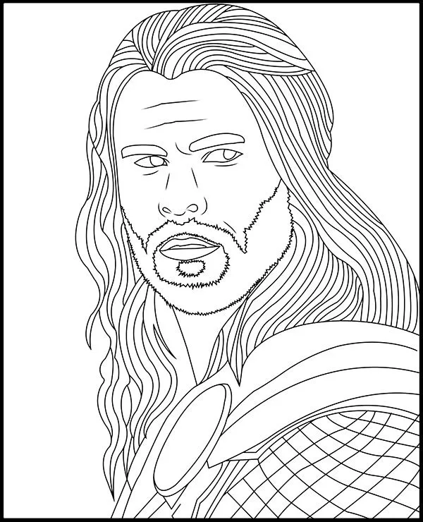 Kolorowanka avengers thor - Ausmalbild zum Ausdrucken