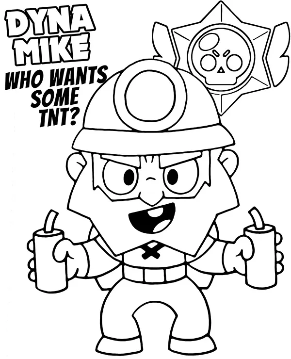 Kolorowanka Brawl Stars Dynamike do druku