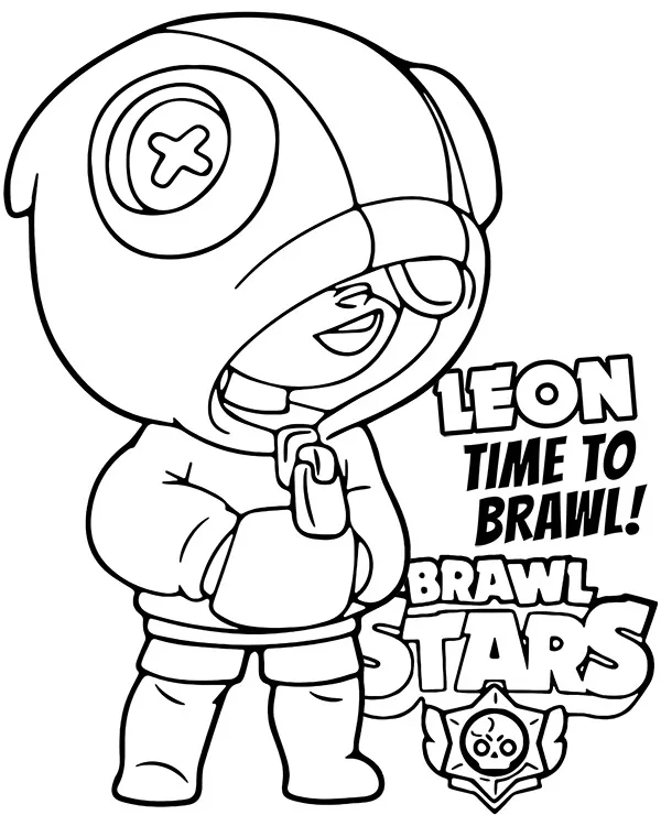 Kolorowanka brawl stars leon - Ausmalbild zum Ausdrucken
