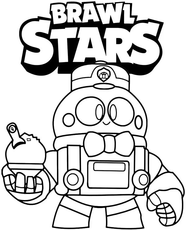 Kolorowanka brawl stars lou - Ausmalbild zum Ausdrucken