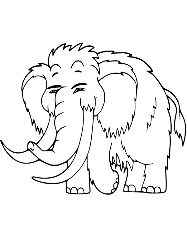 Kolorowanka dinozaury mamut - Ausmalbild zum Ausdrucken