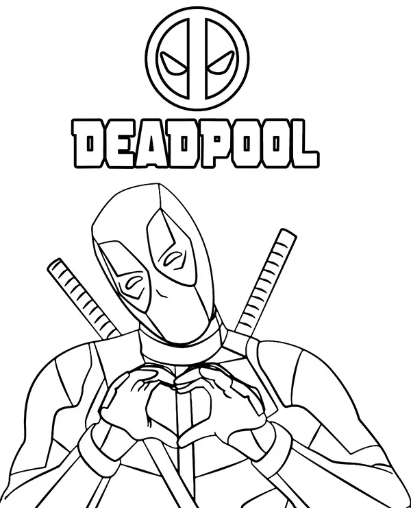 Kolorowanka dla doroslych deadpool - Ausmalbild zum Ausdrucken