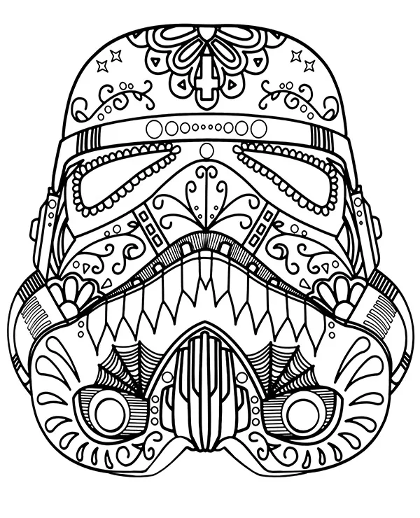 Kolorowanka dla doroslych star wars - Ausmalbild zum Ausdrucken