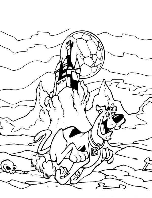 Kolorowanka dla dzieci Scooby Doo do druku