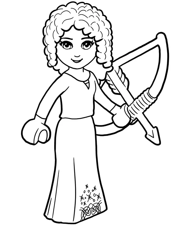 Kolorowanka dla dziewczynki merida lego - Ausmalbild zum Ausdrucken