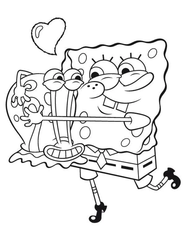 Kolorowanka dla dzieci sponge bob do druku