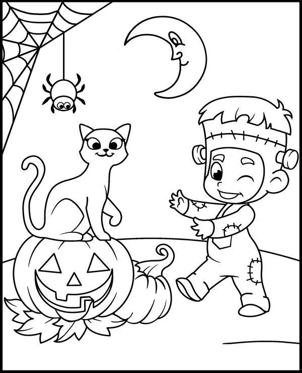 Kolorowanka halloween zombie - Ausmalbild zum Ausdrucken