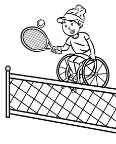 Kolorowanka paraolimpijska tenis do druku