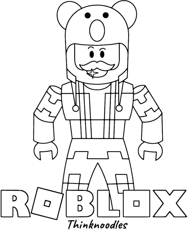 Kolorowanka roblox Thinknoodles - Ausmalbild zum Ausdrucken