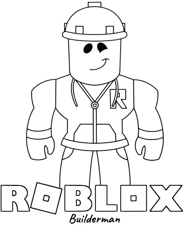 Kolorowanka roblox builderman - Ausmalbild zum Ausdrucken