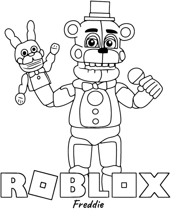 Kolorowanka roblox freddie - Ausmalbild zum Ausdrucken