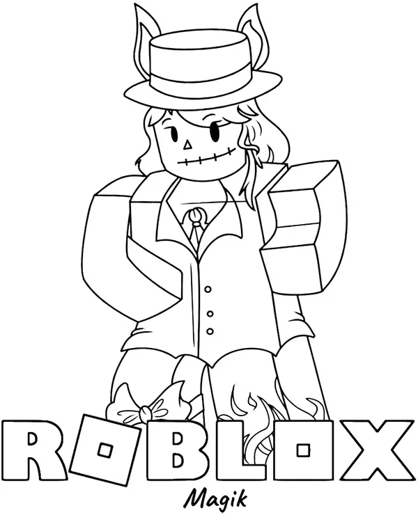 Kolorowanka roblox magik - Ausmalbild zum Ausdrucken