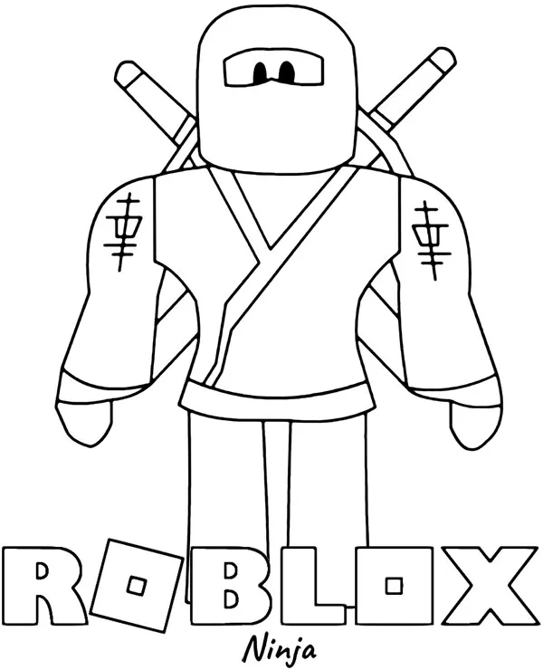 Kolorowanka roblox ninja - Ausmalbild zum Ausdrucken