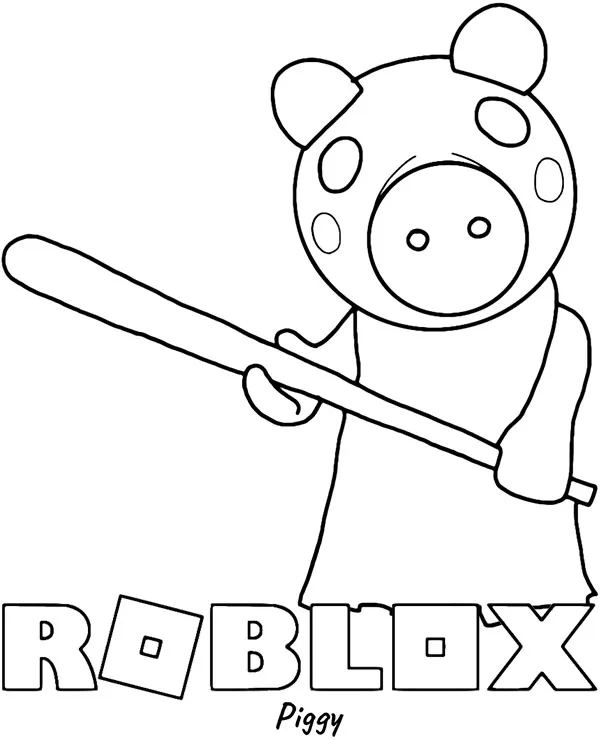 Kolorowanka roblox piggy - Ausmalbild zum Ausdrucken